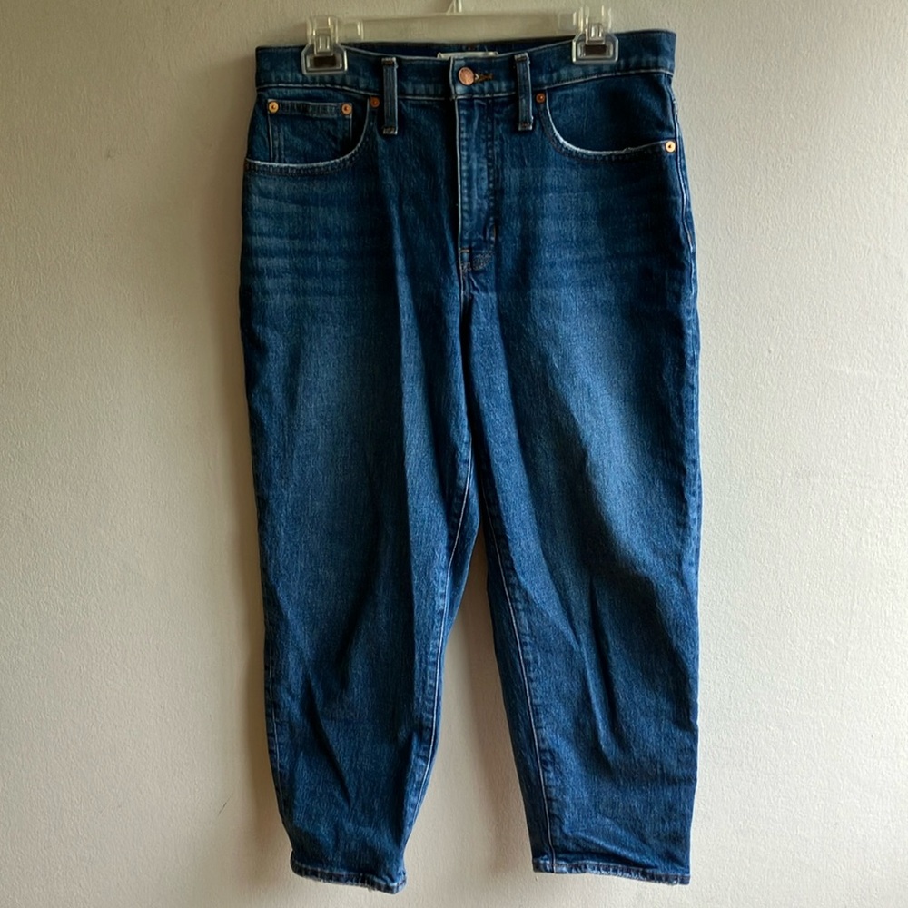 Madewell Balloon Denim Jeans Size 29P Medium Wash Tapered Jeans